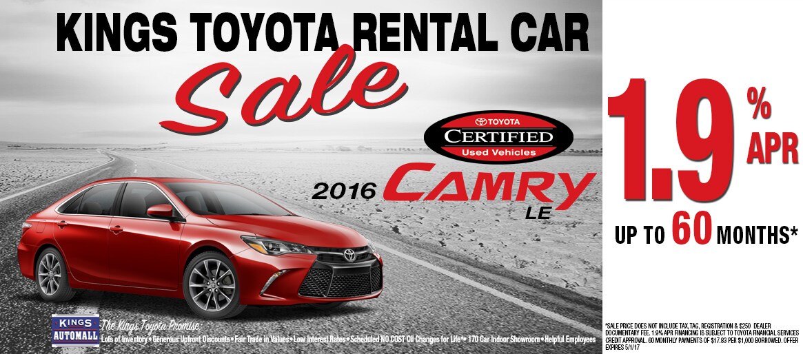 Kings Toyota Rental Car Sale