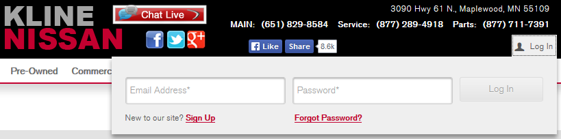 MyCars Login