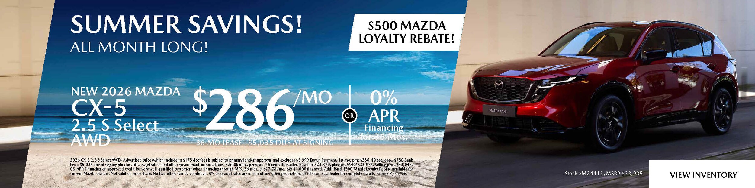 Summer Savings on the 2026 Mazda CX-5 2.5 S Select AWD at Koeppel Mazda