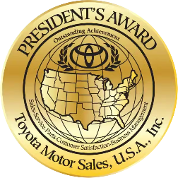 PRESIDENT'S AWARD - Outstanding Achievement - Sales-Service-Parts-Customer Satisfaction-Business Management - Toyota Motor Sales, U.S.A., Inc.