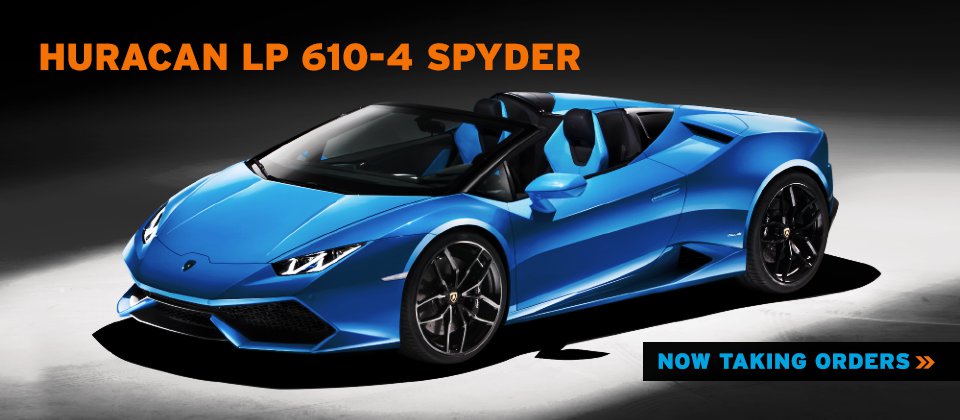 lamborghini huracan spyder lp 610-4 now taking orders at lamborghini north los angeles