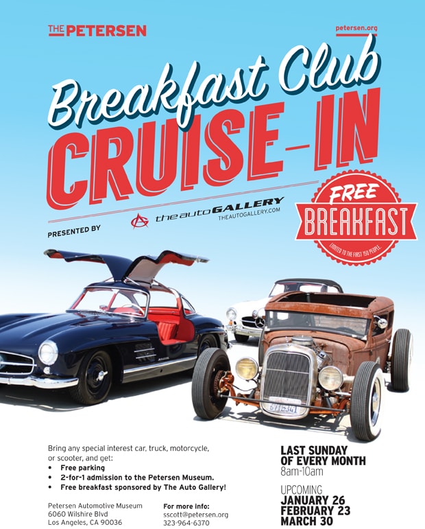 The Petersen January 2014 Breakfast Club Cruise In Promo Poster