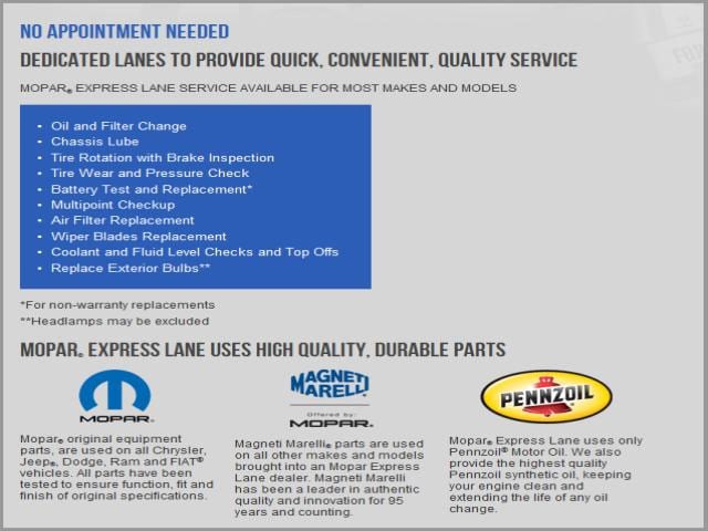 Chrysler dealer oil change coupons #2