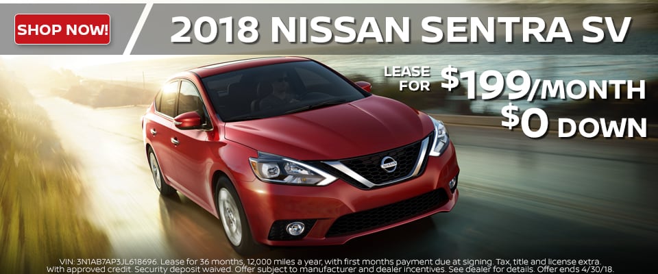 2018 Nissan Sentra lease deals at Council Bluffs Nissan dealership near Bellevue