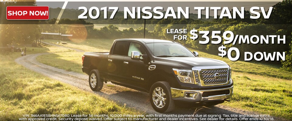 2017 Nissan Titan lease deals at Council Bluffs Nissan dealership near Papillion
