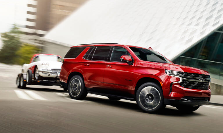 2022 Chevy Tahoe exterior towing car
