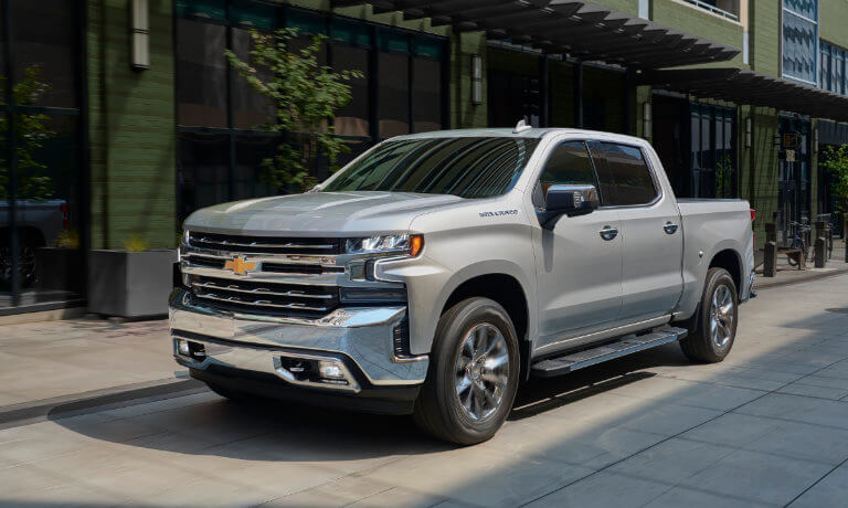 2022 Chevrolet Silverado 1500 parked by a building