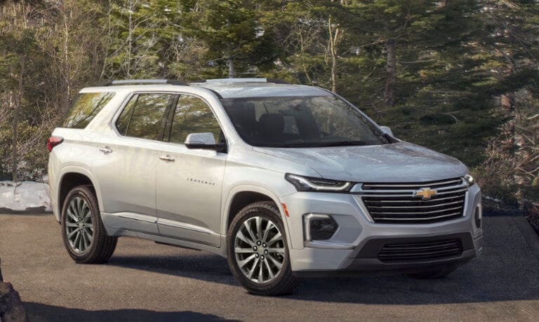 2022 Chevy Traverse inside woods