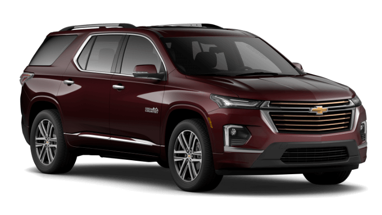 2022 Chevrolet Traverse High Country in Black Cherry color