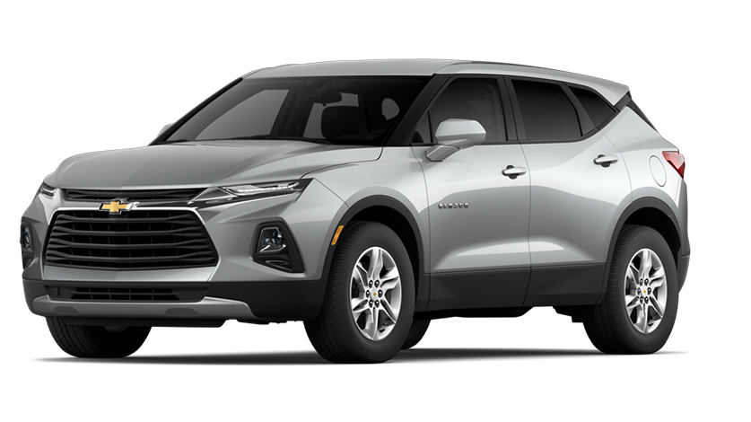 2021 Chevy Blazer in white exterior jellybean