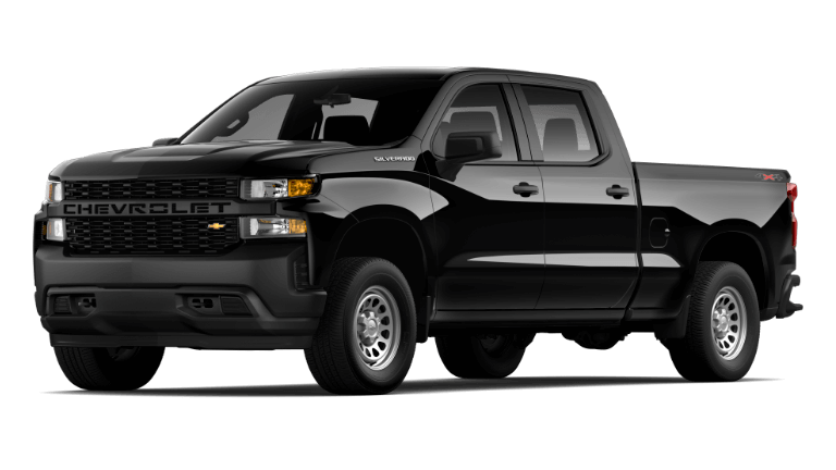 2022 Chevy Silverado LTD WT in Black exterior