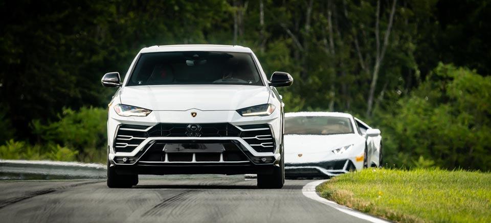Lamborghini Urus on racetrack