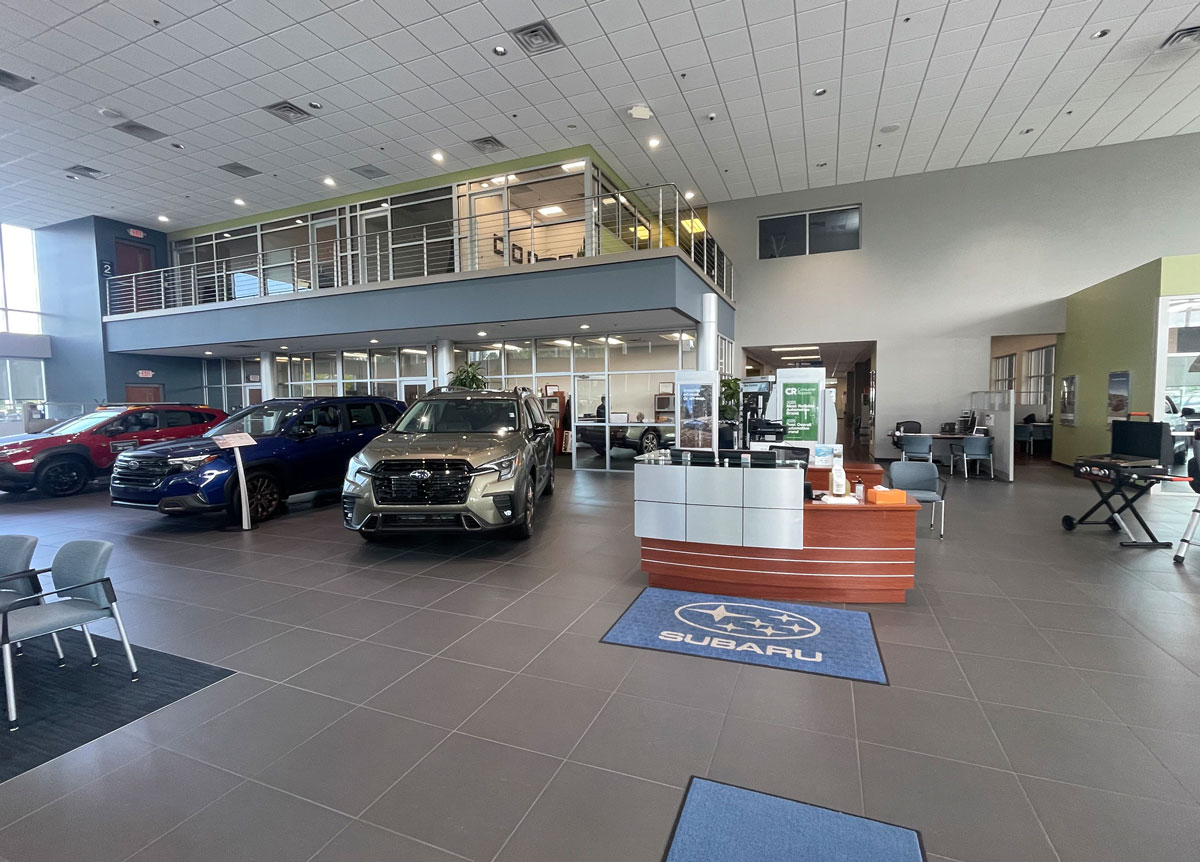 Showroom3.jpg Interior entrance of the newly renovated Lancaster County Subaru dealership