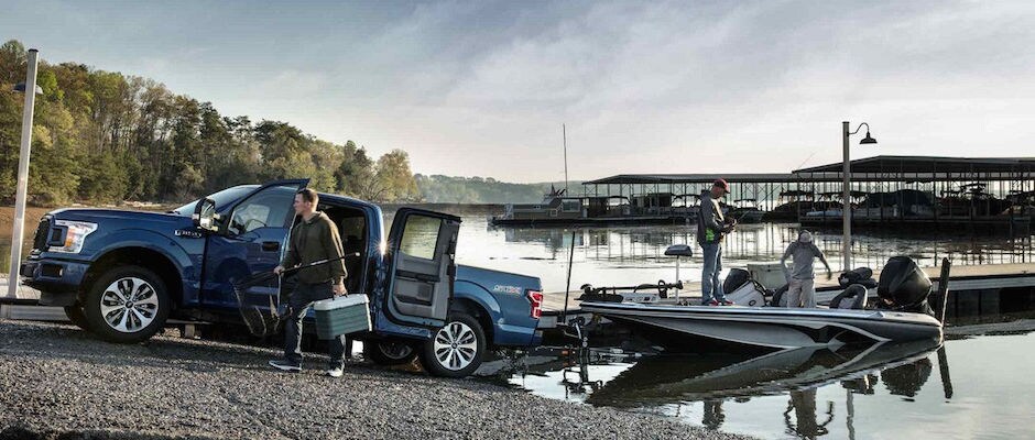 Test Drive a Ford Today A family taking their Ford on a fishing trip