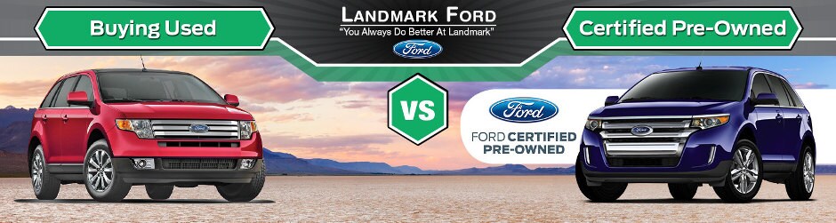 Used vs. CPO: Which is best for you? A used Ford SUV parked next to a CPO