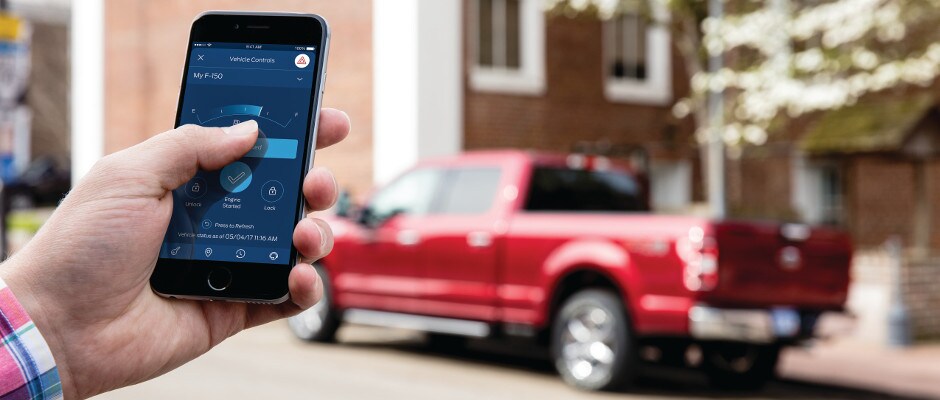2018 F-150 vs Silverado 1500 Technology Ford App available with the Ford F-150