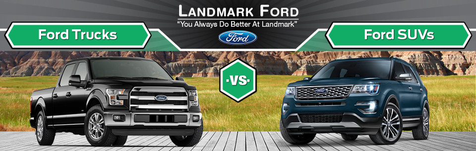 Ford Trucks vs. SUVs Ford Trucks vs. Ford SUVs comparison