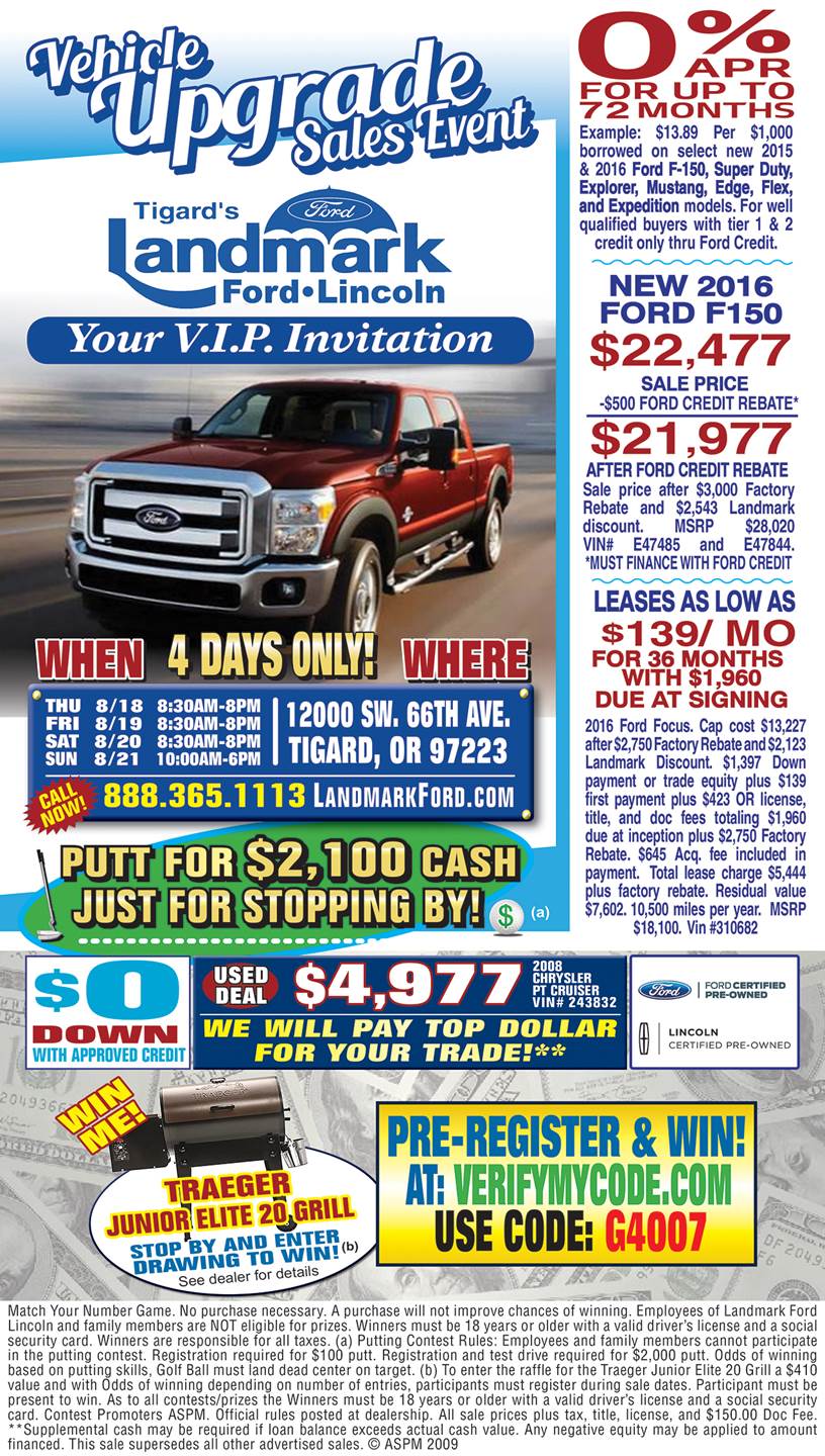 Landmark Ford Lincoln New Ford dealership in Tigard, OR 97223