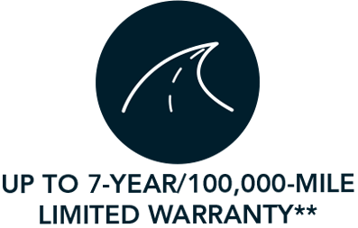 Up to 7 year/100,000 mile limited warranty