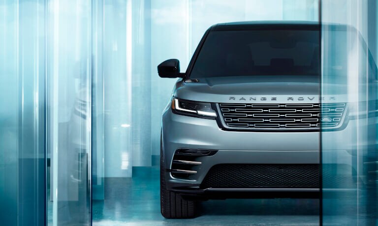 2026 Range Rover Velar head on in blue room