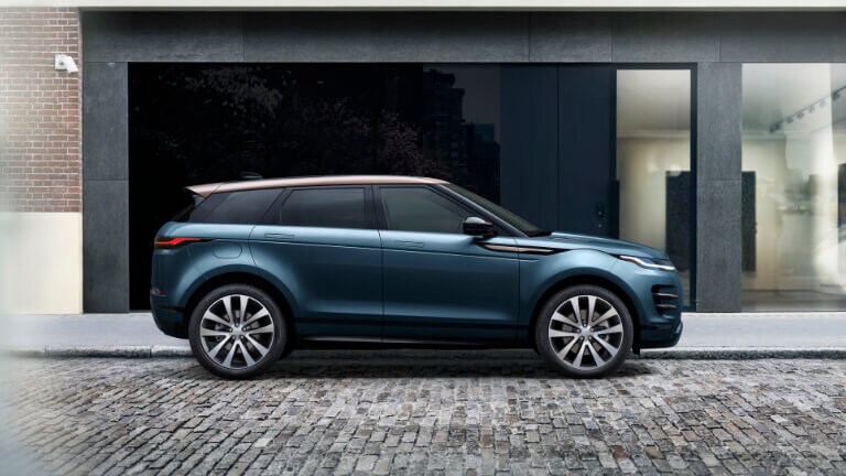 2025 Range Rover Evoque Exterior Parked By Building
