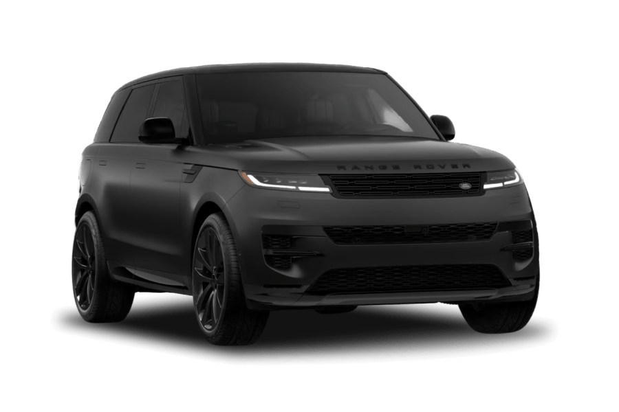 Range Rover Sport Dynamic SE w/ Stealth Pack in Carpathian Gray in three quarter angle.