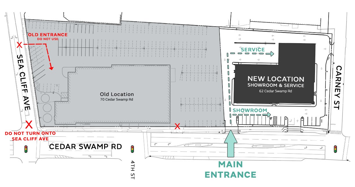 JLR Glen Cove Site Map New Showroom
