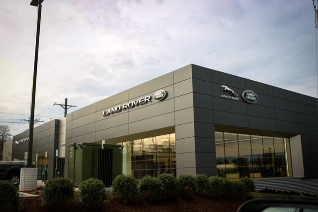 Learn more about purchasing, servicing, and financing Land Rover at Land Rover New Rochelle! Exterior view of Land Rover New Rochelle