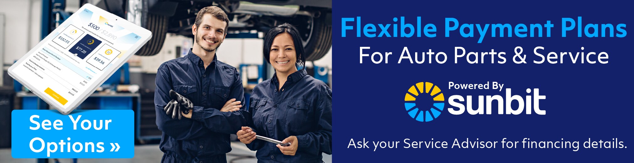 Service & Parts Buy now, Pay Later