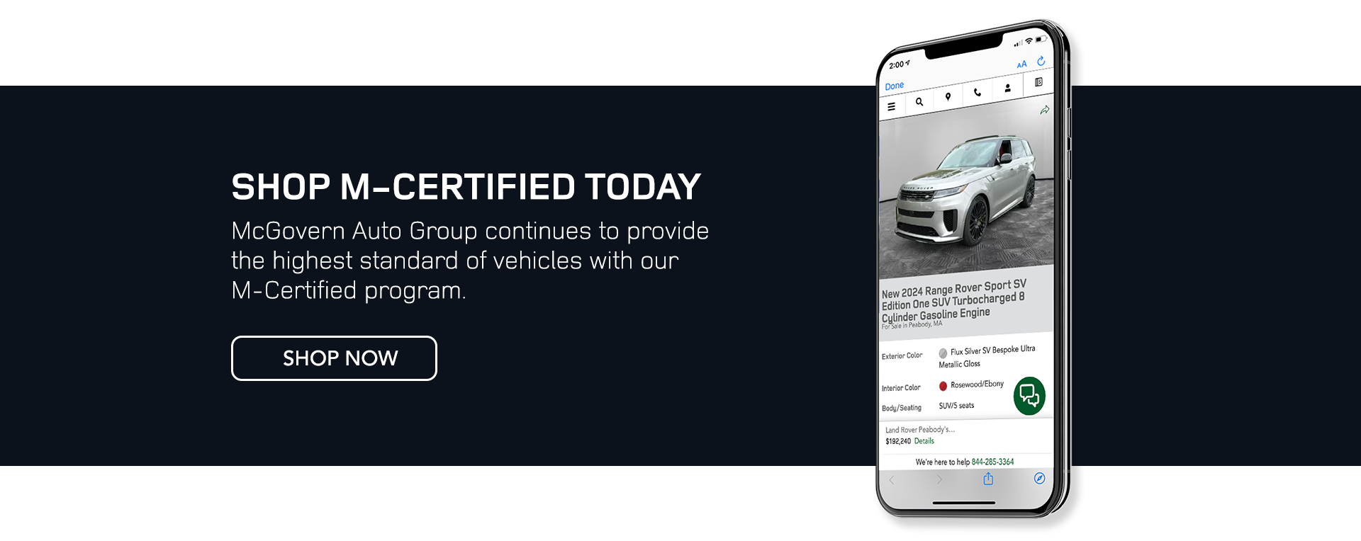 McGovern Certified Program Land Rover Peabody