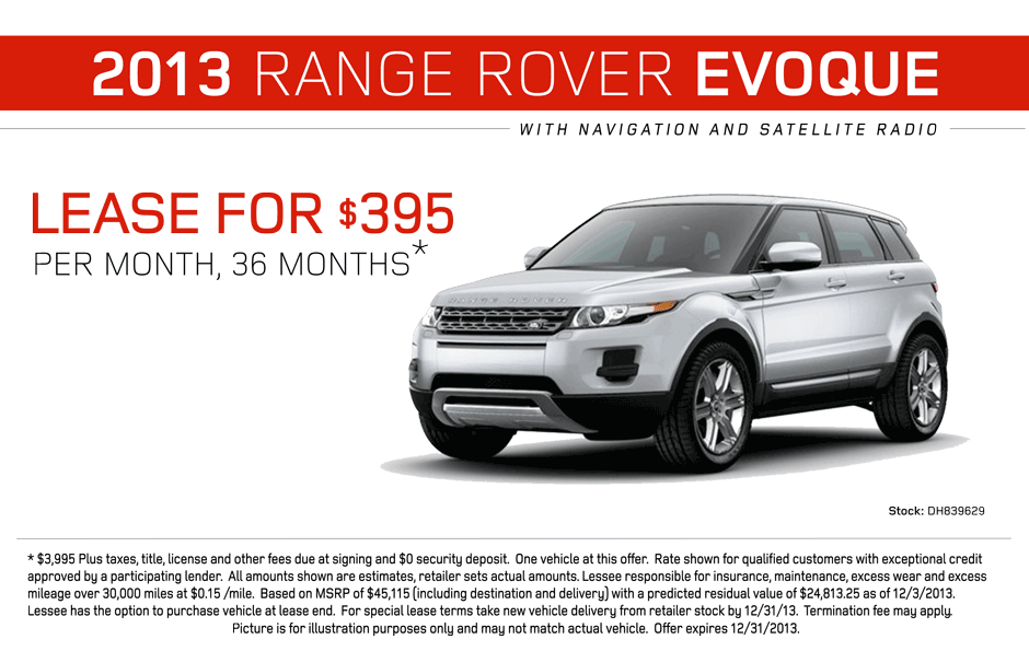 range rover evoque lease price