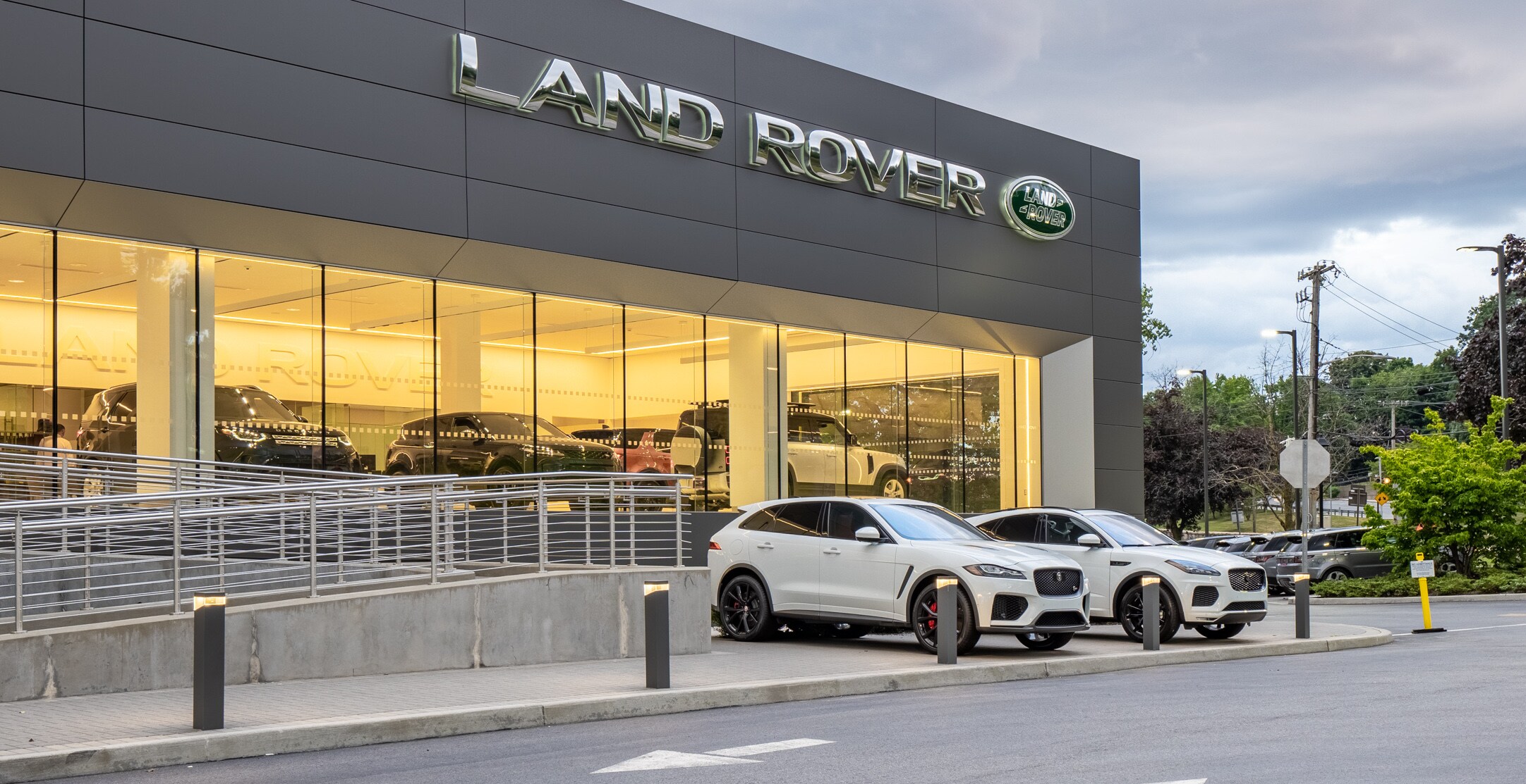 Learn more about Land Rover White Plains! Exterior view of Land Rover White Plains