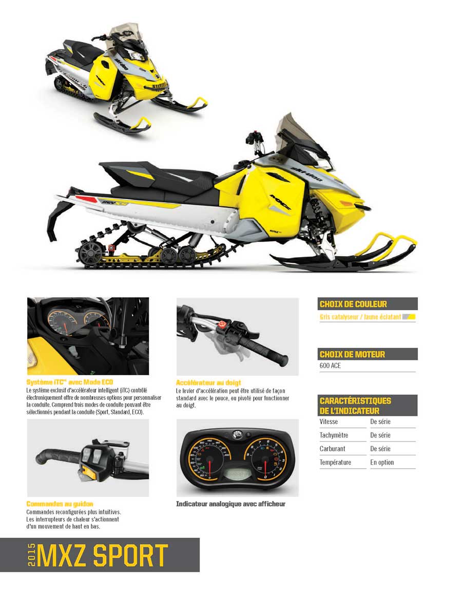 Serie MXZ - Ski-Doo 2015 - Lapointe Sports - Joliette - Lanaudiere