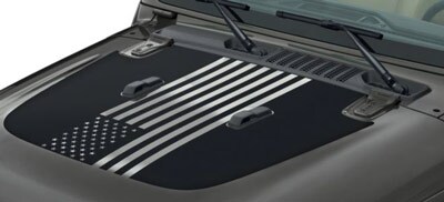 Jeep Wrangler American Flag Hood Decal