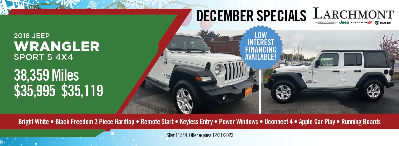 PreOwned Specials Larchmont ChryslerJeepDodge