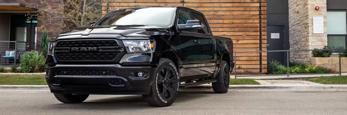 The RAM 1500 standing outside.