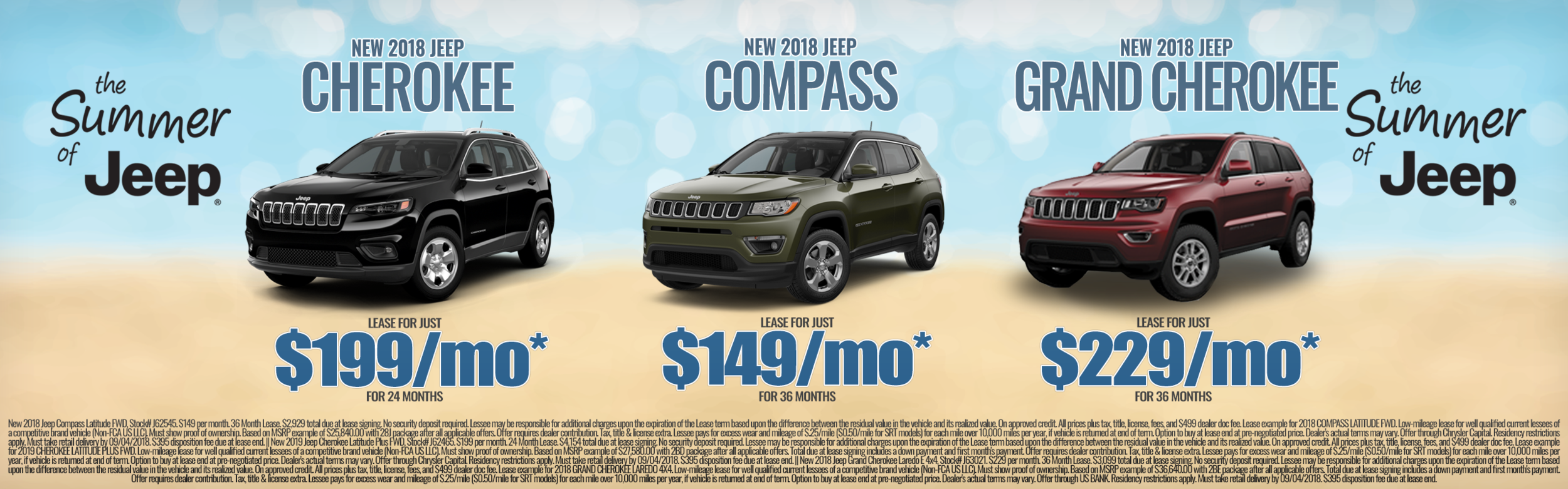Great Lease Deals On Jeep Compass, Jeep Cherokee, and Jeep Grand
Cherokee at Larry H. Miller Chrysler Jeep Avondale