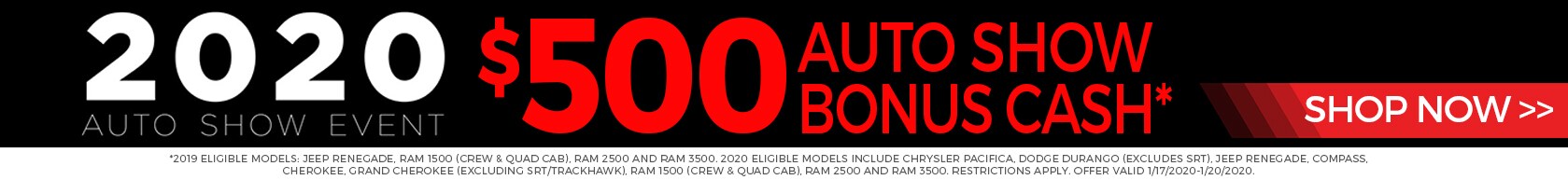 Auto Show Bonus Cash