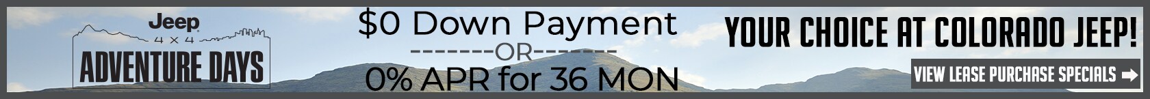 $0 downor 0%APR Jeeps Denver