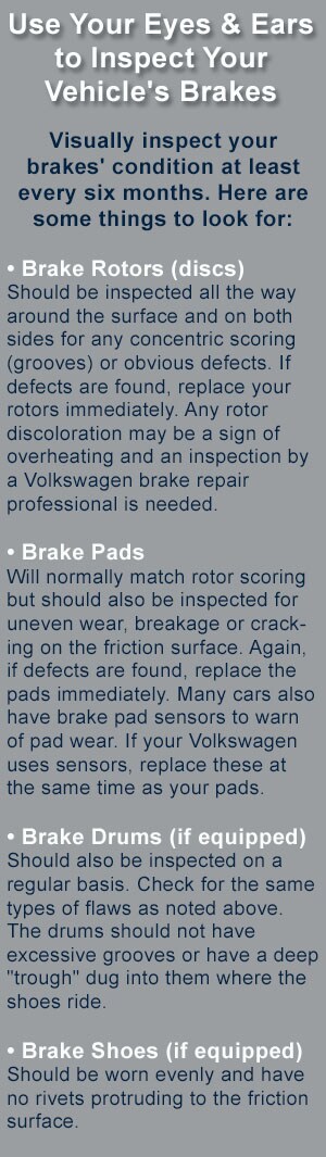 Denver Volkswagen Brake Inspection brake repair Lakewood