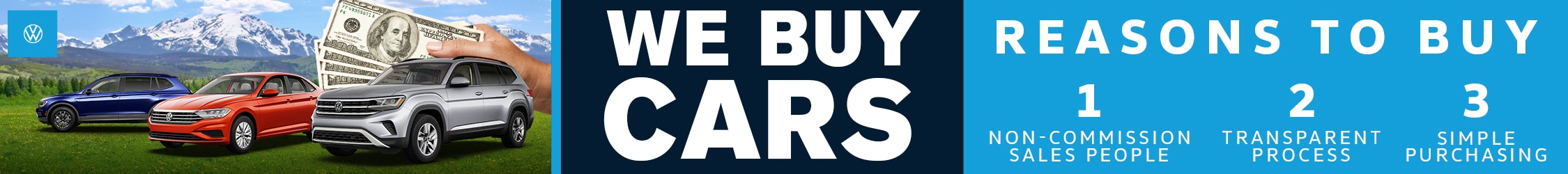 We buy cars