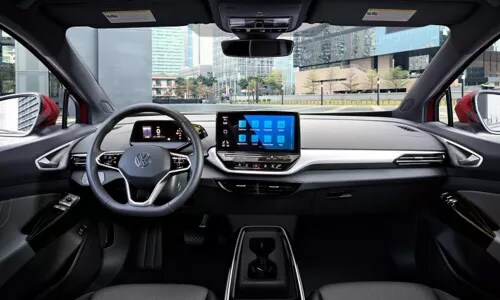 The 2023 VW ID.4 interior front dash image.