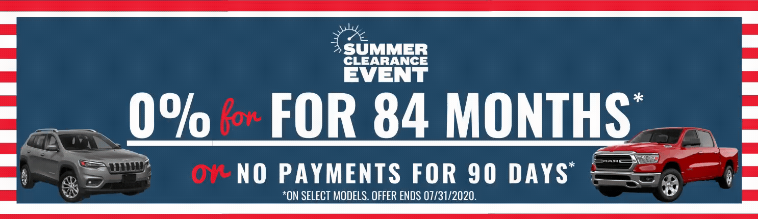 Get 0% APE for 84 months on select models at Larry H. Miller Chrysler Jeep Dodge Ram Boise