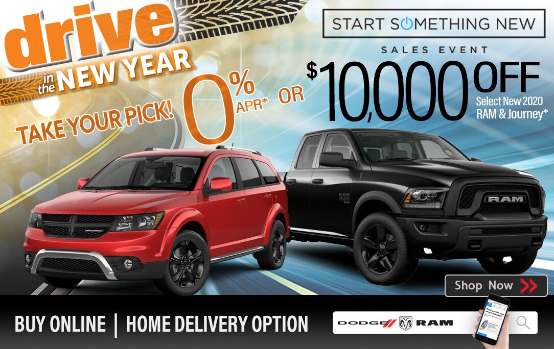 0% APR or $10,000 OFF on Select new 2020 Dodge & Ram* 0% APR or $10,000 OFF on Select new 2020 Dodge & Ram*