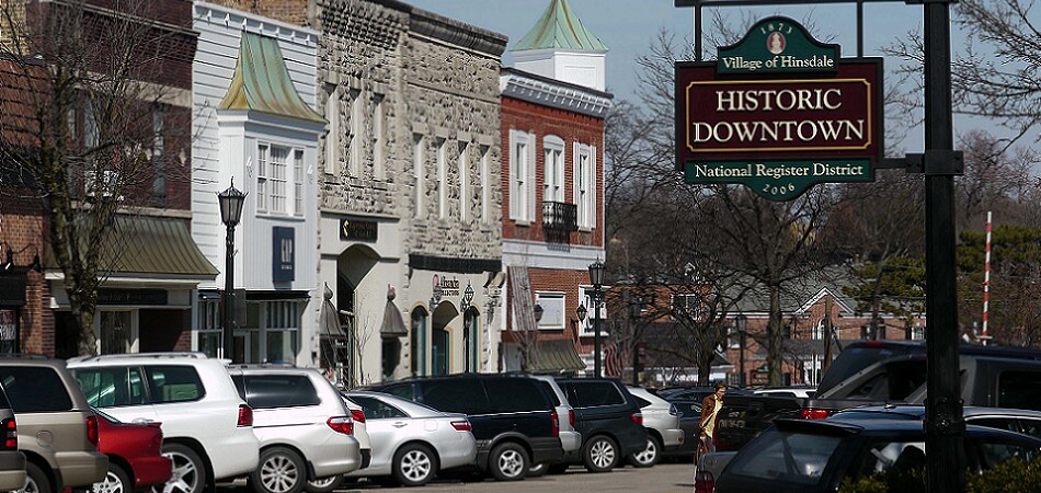 Hinsdale, IL Scenic view of Hinsdale, IL