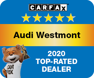 Audi Westmont Recognized as a CARFAX Top-Rated Dealer 2020 CARFAX Top-Rated Dealer badge