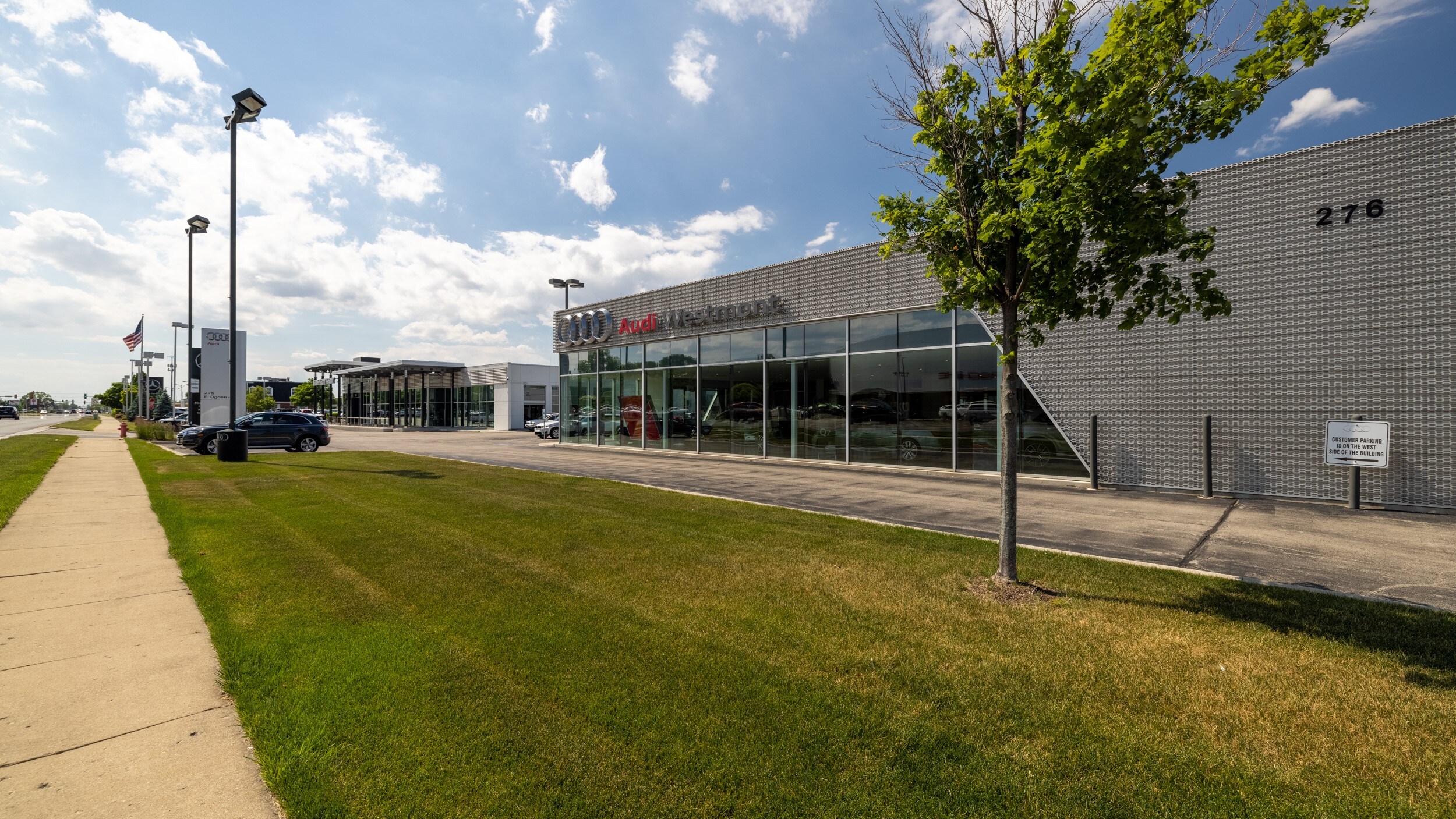 Audi Westmont is here for all your Audi purchasing, servicing, and financing needs in Westmont, IL Exterior view of Audi Westmont