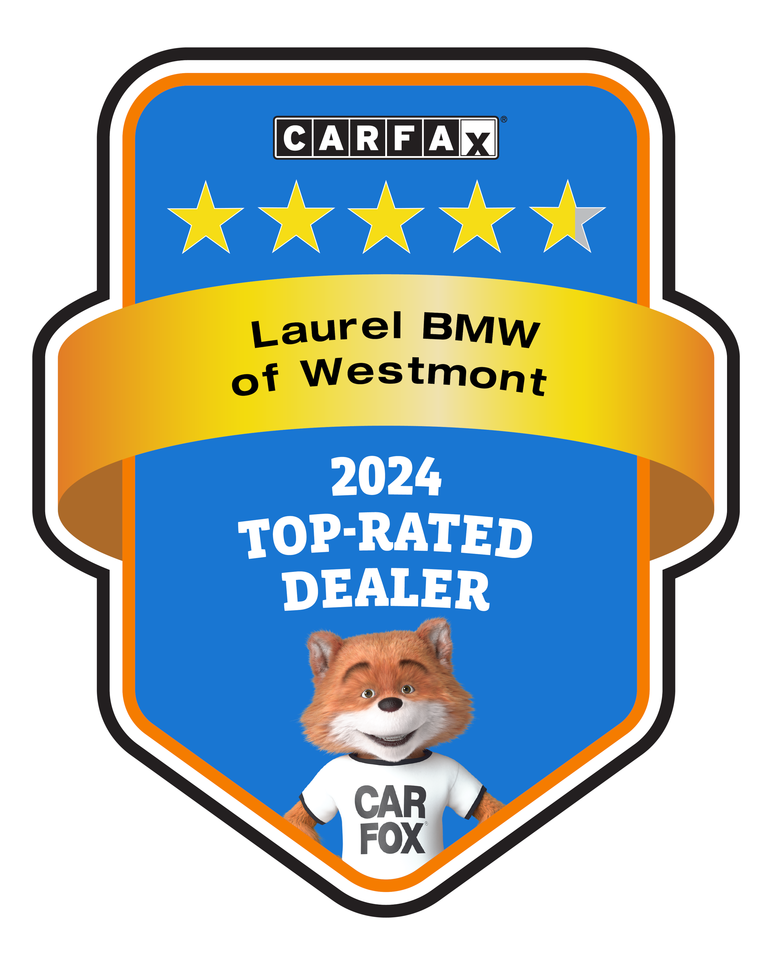 Laurel BMW of Westmont CARFAX Top-Rated Dealer badge