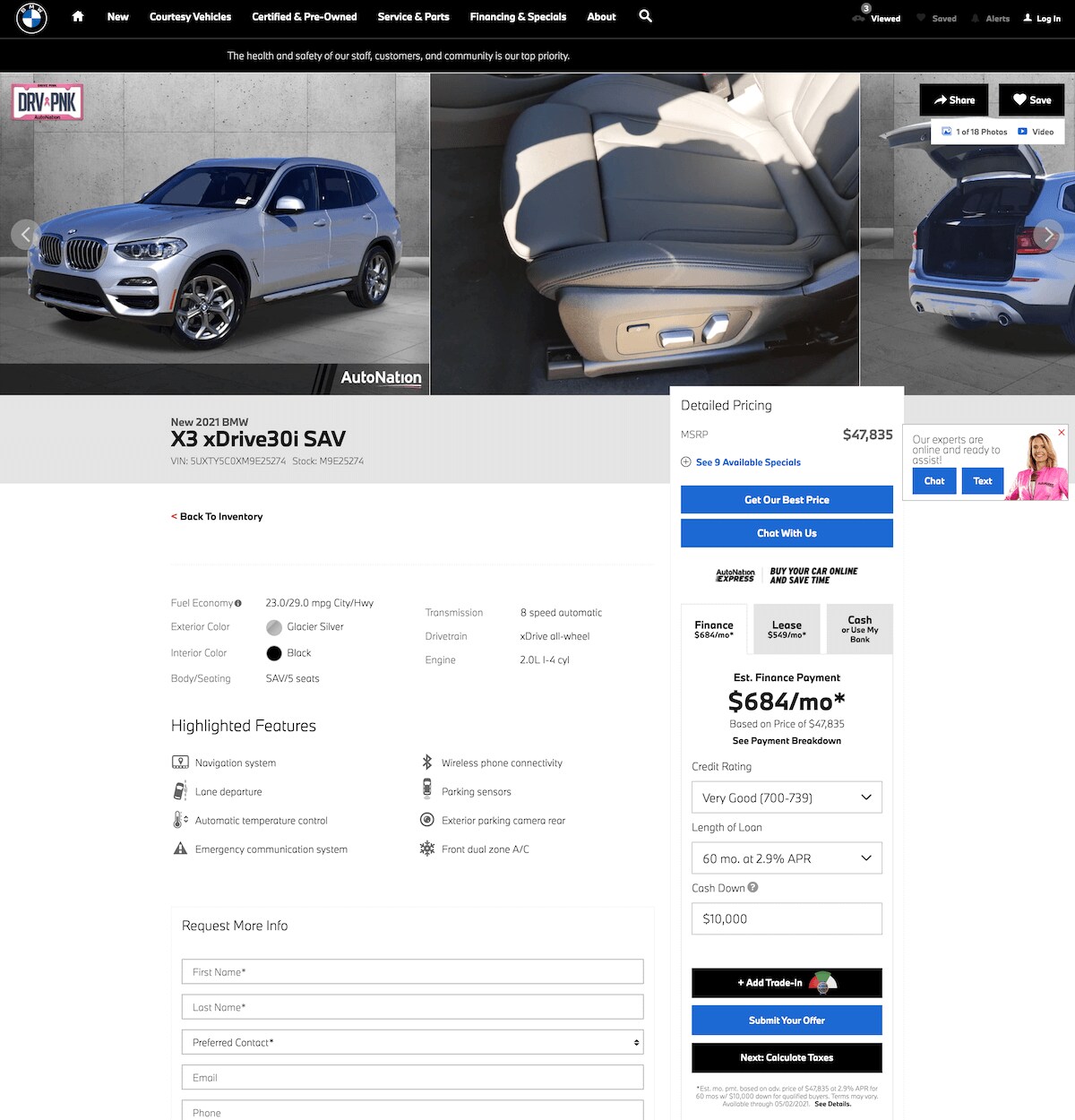 Laurel BMW of Westmont vehicle details page