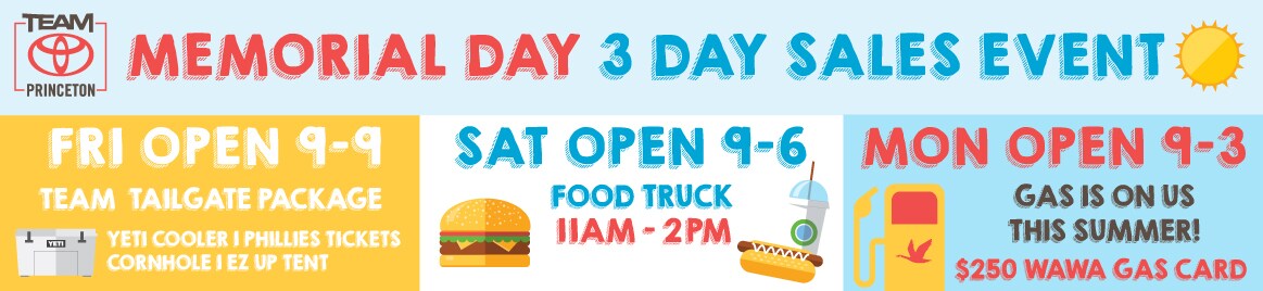 Memorial Day 3 Day Sales Event